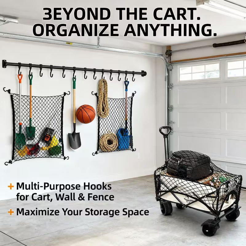 Multi-functional Trolley Net, Trolley Cargo Net, Trolley Parts Net, Durable Nylon Net, Suitable for Garden Carts, Folding Trolleys And Handcarts. 1pc Multi-functional Trolley Net, Trolley Cargo Net, Garden Cart Accessories Cargo Net. Happi Mart Ch
