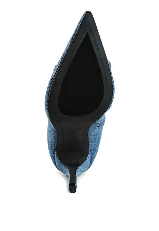 Milda Denim Stiletto Boots
