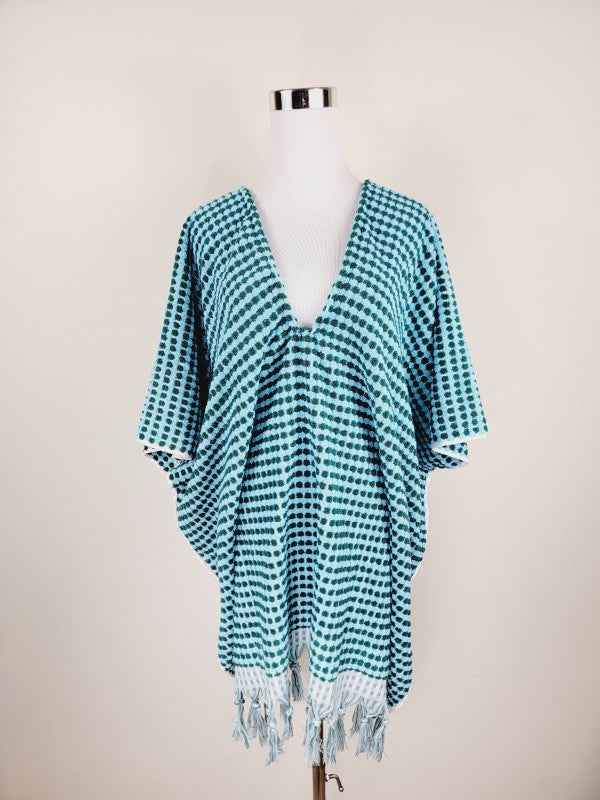 One Size Everyday Cover Up Towel – Beach Perfect , Pom Pom B