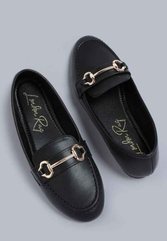 Pingle Horsebit Faux Leather Loafers