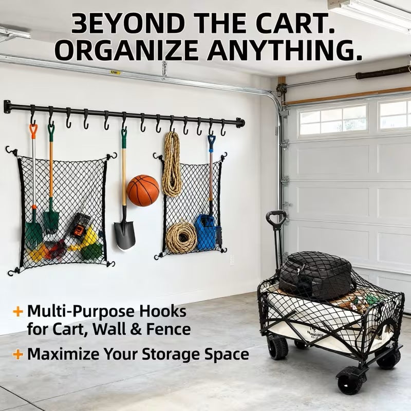 Multi-functional Trolley Net, Trolley Cargo Net, Trolley Parts Net, Durable Nylon Net, Suitable for Garden Carts, Folding Trolleys And Handcarts. 1pc Multi-functional Trolley Net, Trolley Cargo Net, Garden Cart Accessories Cargo Net. Happi Mart Ch