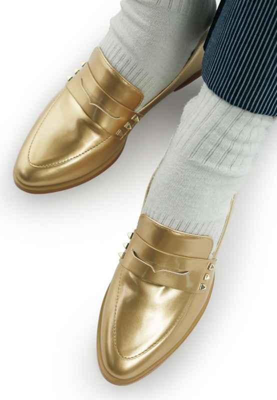 Noshiya Patent Pleather Penny Loafers