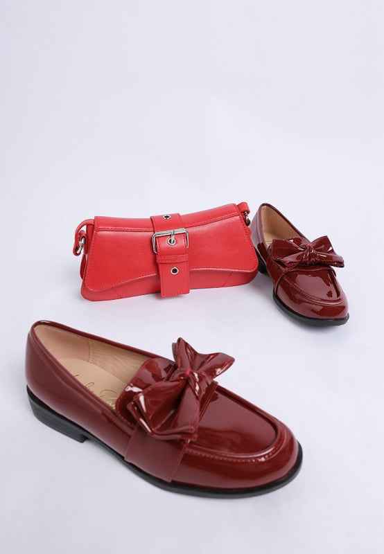 Araminta Classic Chunky Bow Loafers