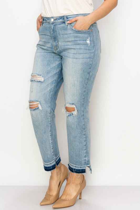 Plus Casey High-Rise Stretch Ankle Straight