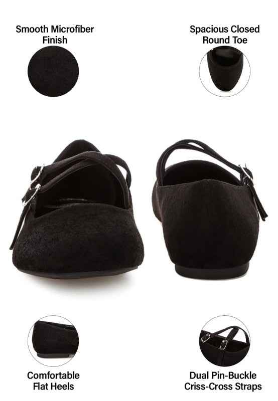 Nayela Strappy Mary Jane Flats