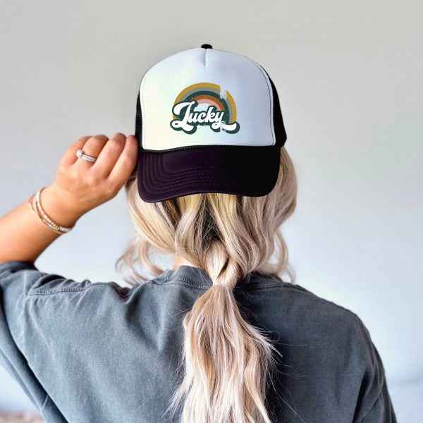 Lucky Rainbow Foam Trucker Hat