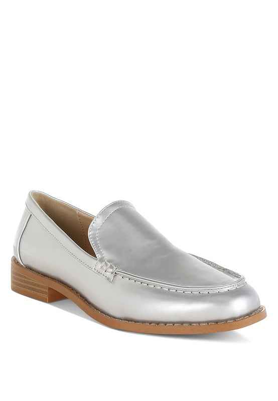 Corleone Pleather Stacked Heel Loafers