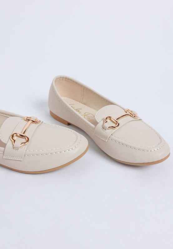 Pingle Horsebit Faux Leather Loafers