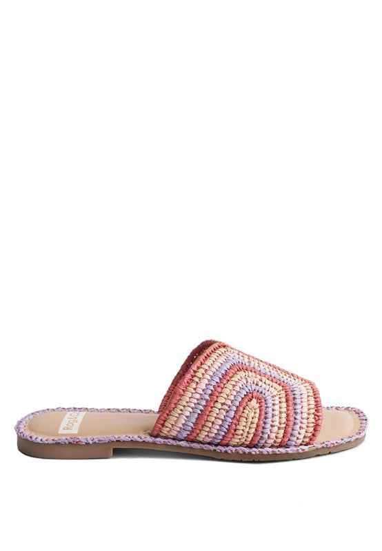 Kivah Handwoven Raffia Slip-On Flats