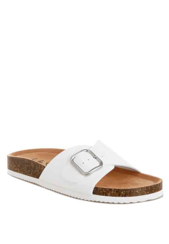Aranda Buckled Slide-On Sandals