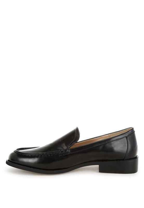 Corleone Pleather Stacked Heel Loafers