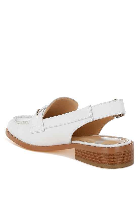 Jemykin Genuine Leather Loafer Sandals