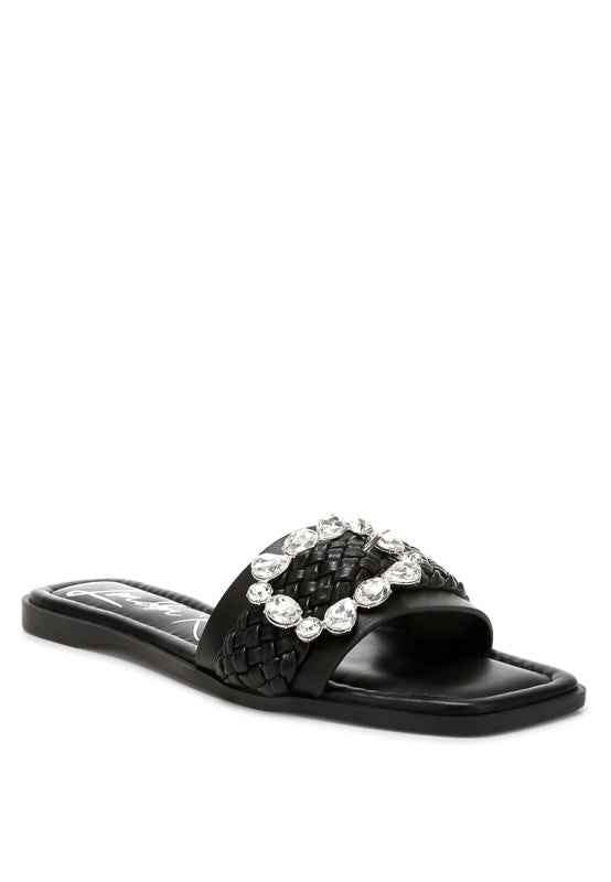 Hazbin Diamante Flat Sandals