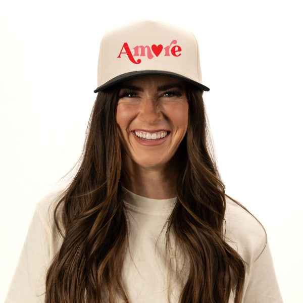 Amore Heart Canvas Trucker Hat