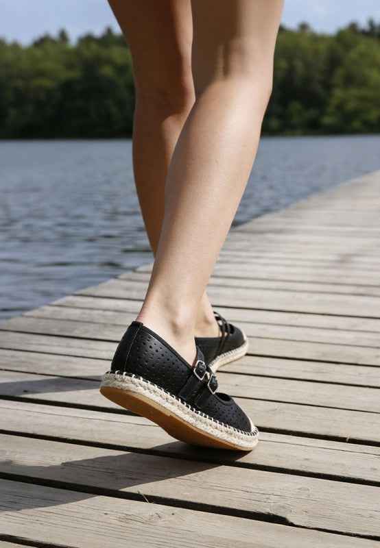 Noori Woven Dual Buckle Sandals