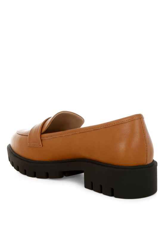 Peridot Faux Leather Chunky Loafers