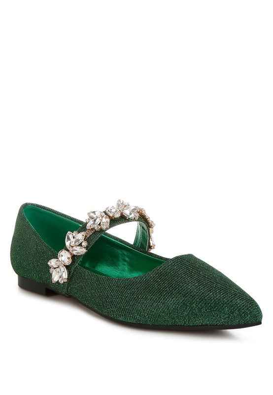 Flavia Diamante Brooch Glitter Ballerinas