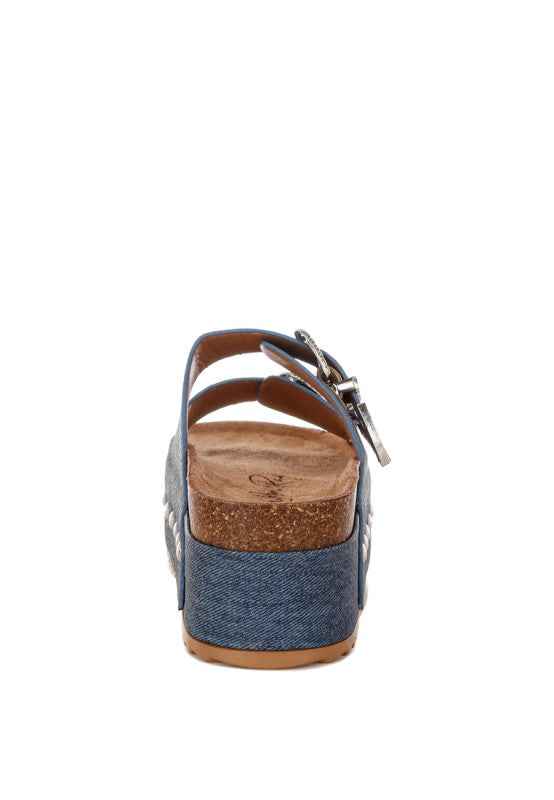 Zaphod Faux Leather Flatform Slip Ons