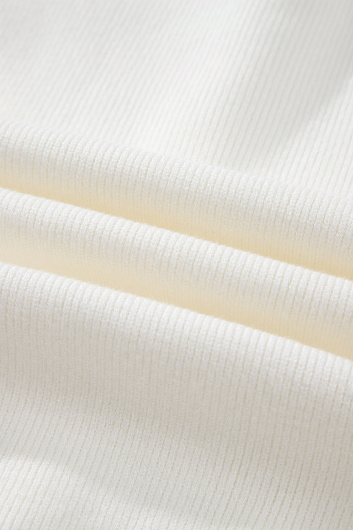 Yellow Cream Solid Color Sleeveless Knit Button Pocketed Sweater Dear-Lover Dropshipping