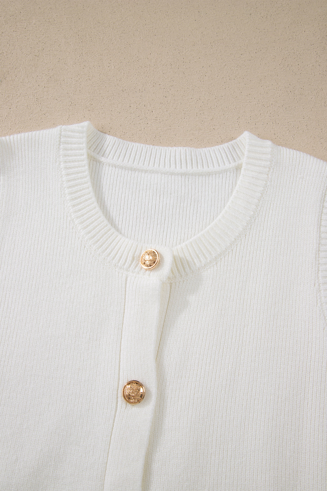Yellow Cream Solid Color Sleeveless Knit Button Pocketed Sweater Dear-Lover Dropshipping