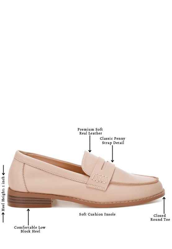Reiga Low Block Heel Loafers