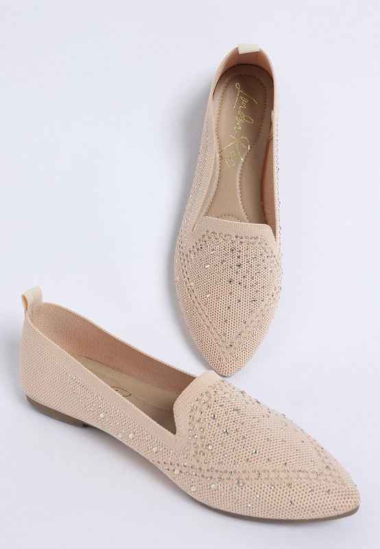 Abedi Rhinestone Embellished Pull Tab Loafers