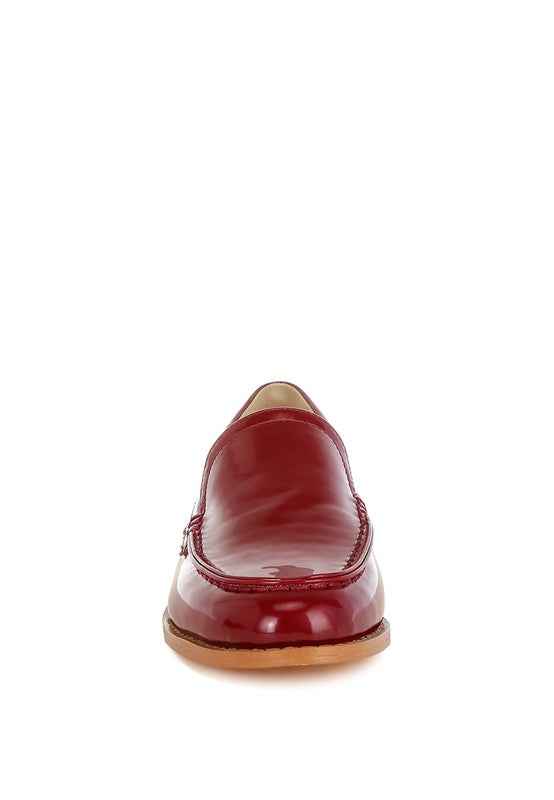 Corleone Pleather Stacked Heel Loafers
