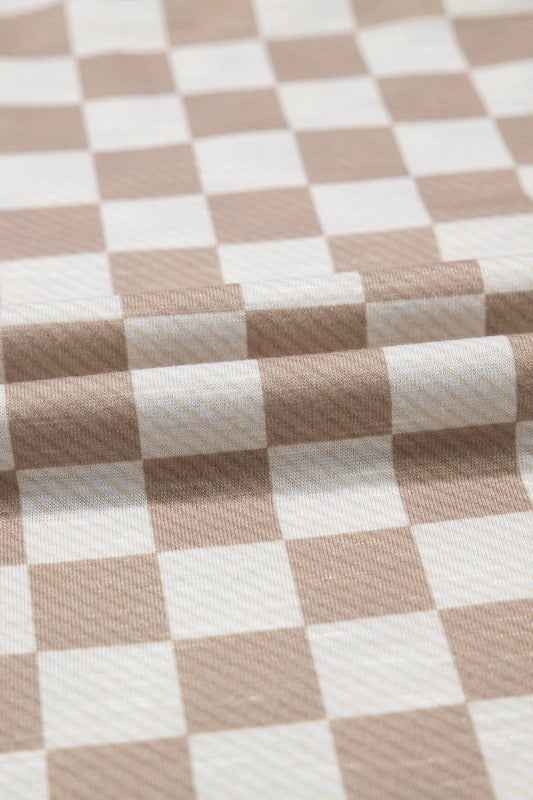 Checker T-Shirt & High Waist Skort Set