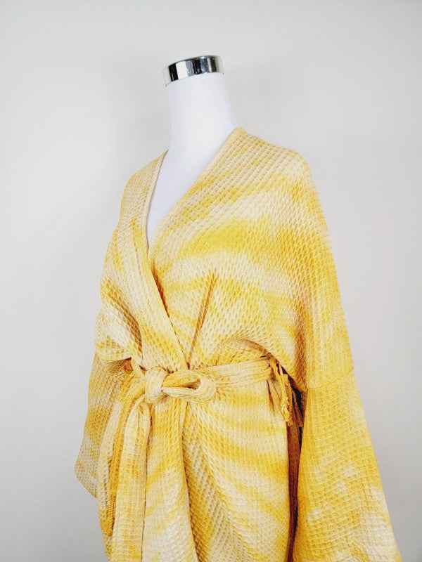 Unisex Cotton Waffle Robe, Honeycomb Weave Bath, B