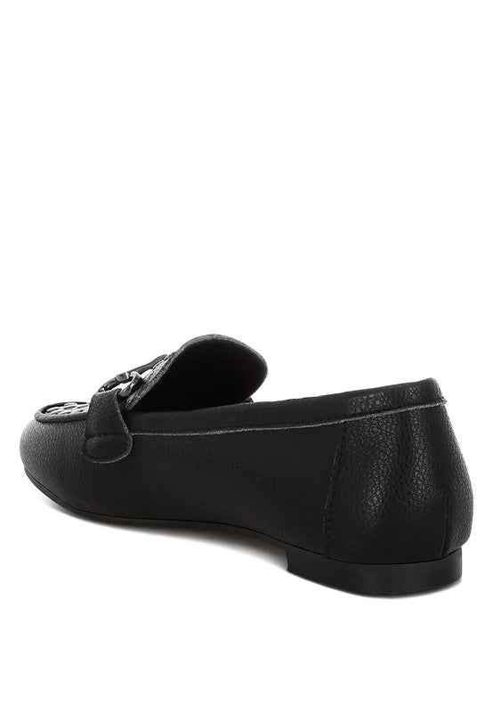 Modaha Horsebit & Embellished Real Leather Loafers