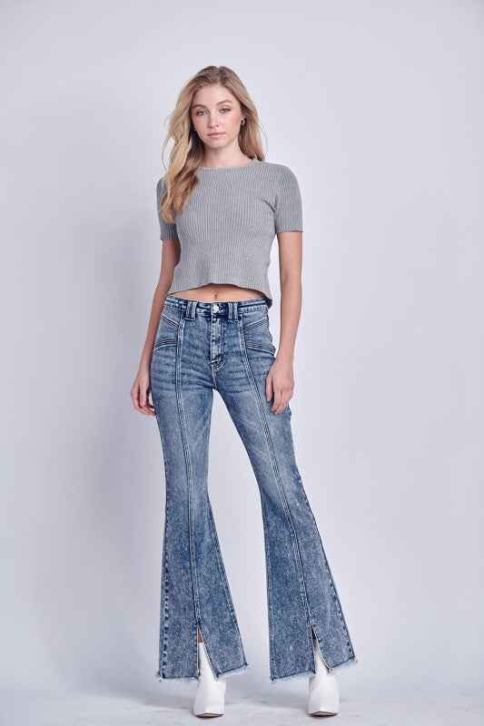 AT1026FLM High Rise Stretch Flare Jeans
