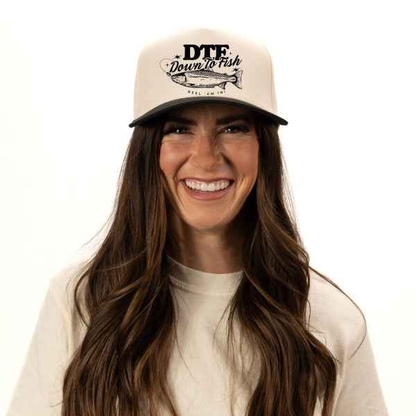 DTF Down To Fish Canvas Trucker Hat