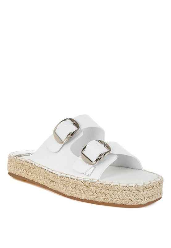 Palala Genuine Soft Leather Square Toe Espadrilles
