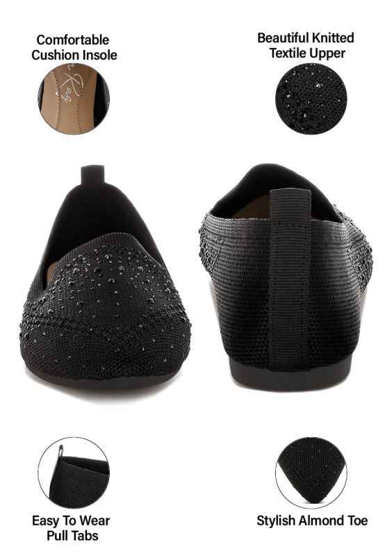 Abedi Rhinestone Embellished Pull Tab Loafers