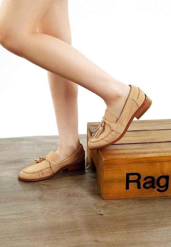 Rhone Tassels Detail Genuine Suede Loafers