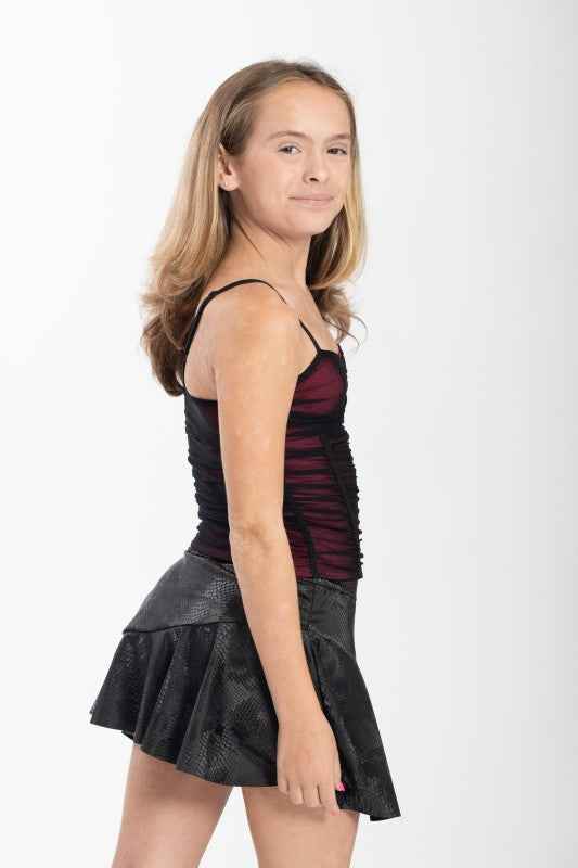 Kids Amy Snake Zipper Ruffle Skort