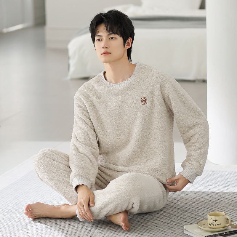 Winter pajamas men's pullover can be worn as outerwear home clothes eprolo
