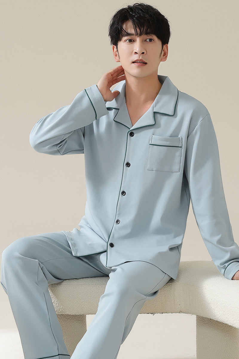 Long sleeved cardigan home wear men's pajamas set eprolo