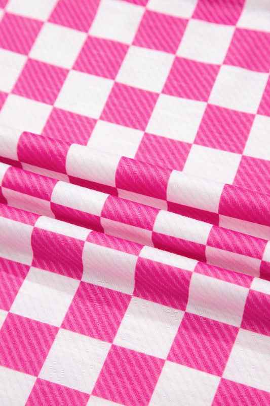 Checker T-Shirt & High Waist Skort Set