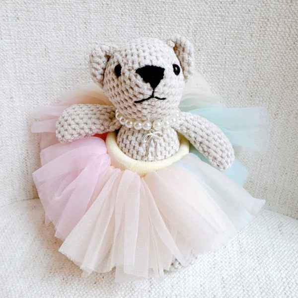 Tutu Scrunch Ballerina Bear Bag Charm