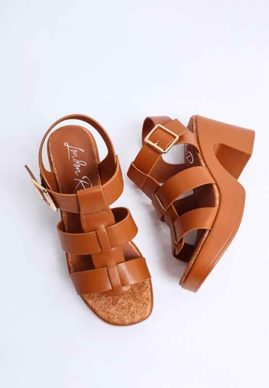 Avalon Chunky Pin Buckle Platform Heels