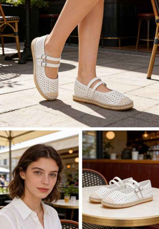 Noori Woven Dual Buckle Sandals