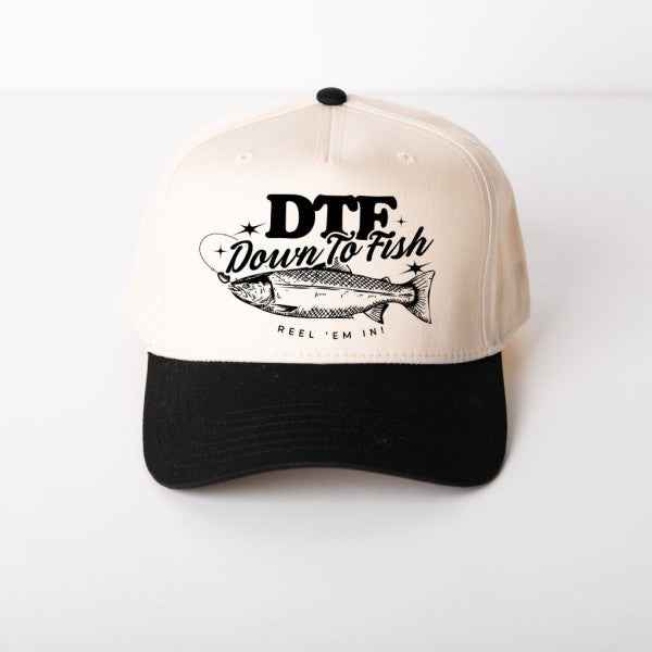 DTF Down To Fish Canvas Trucker Hat