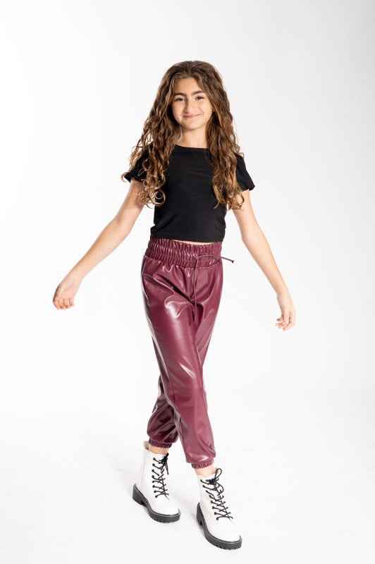 Leather Joggers