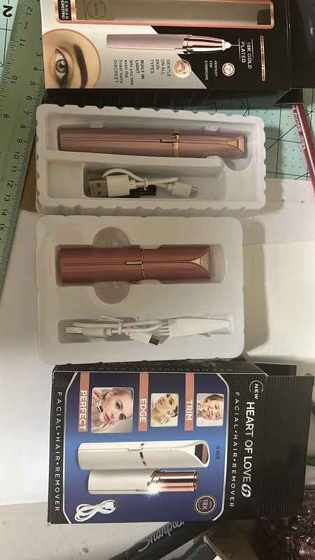 Rechargeable Facial + Eyebrow Hair Removers Set -2