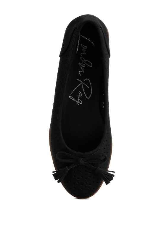 Pacer Perforated Leather Ballerinas