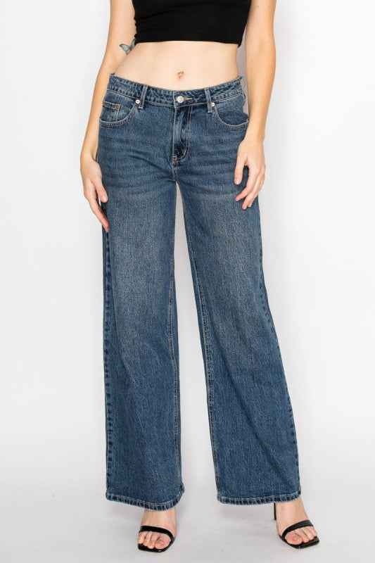 Double Snap On Waistband Layered Ultra High Rise W