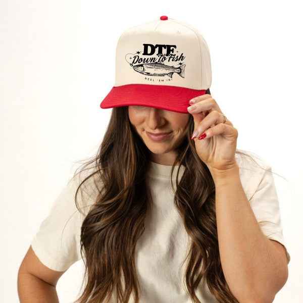 DTF Down To Fish Canvas Trucker Hat