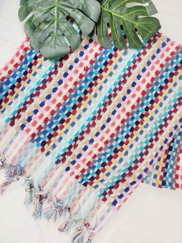Bath Towels, Organic Turkish Cotton Pom Pom Towels