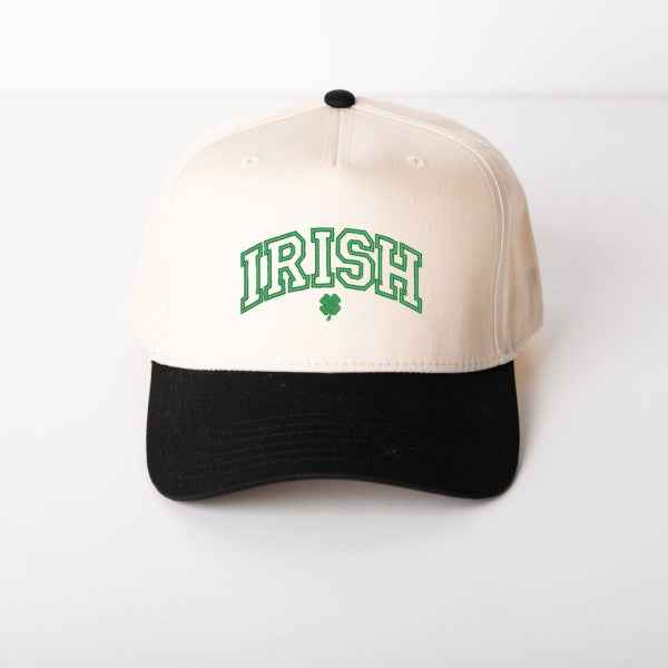 Embroidered Irish Varsity Clover Canvas Trucker
